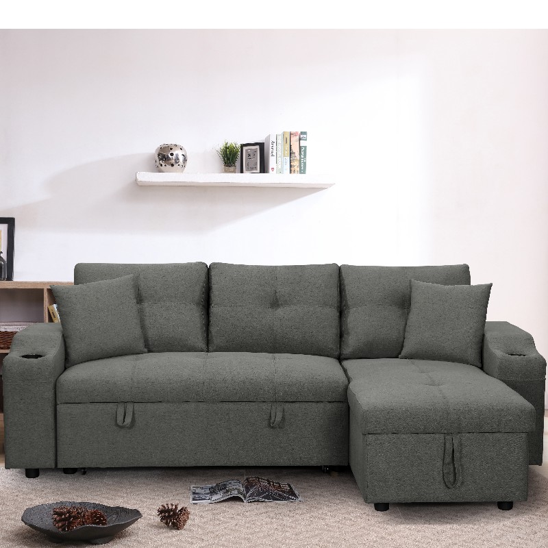 Stoff -Chaise -Abschnittsofa Wohnzimmer -Sofa Bett mit Osmanisch